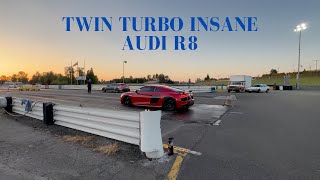 Twin Turbo ETS (English Racing) 1400HP Audi R8 Drag Race