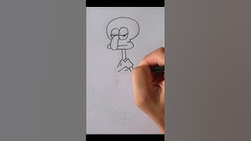 How to draw Squidward from Spongebob Squarepants #SimpleDrawing #shorts #spongebob