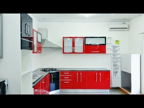 Cuisine moderne rouge noir youtube Cuisine moderne noire