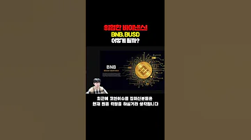 위험해진 바이낸스 BNB BUSD 의 행방은