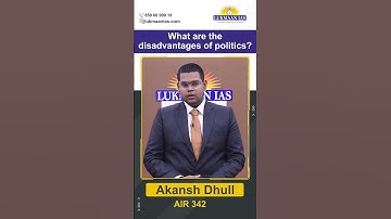 What are the disadvantages of politics? #civilserviceexam #upsc #air342
