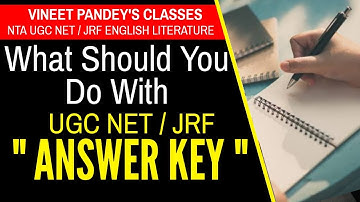 WHAT SHOULD YOU DO WITH ANSWER KEY ? UGC NET  EXAM ! HOW TO CHECK YOUR CORRECT ANSWERS ? LIVE VIDEO.