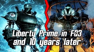 Fallout 4 - Liberty Prime in Fallout 3 and 10 years later in Fallout 4