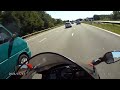 Honda Blackbird M4 motorway cruise east , up to road closure by the police.