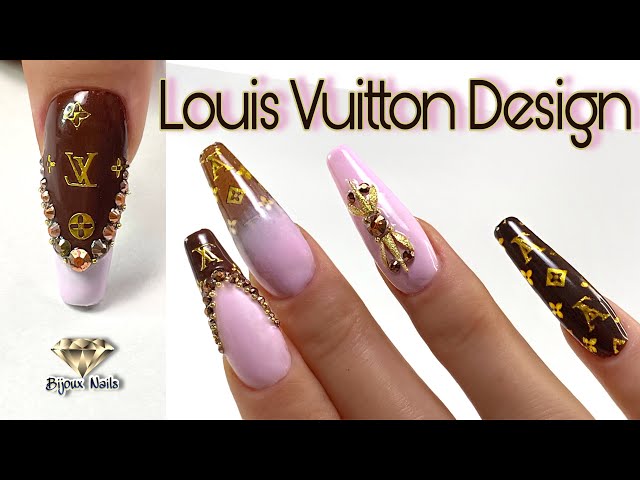 Press on Nails Matte LV Louis Vuitton Nails Luxury Nails