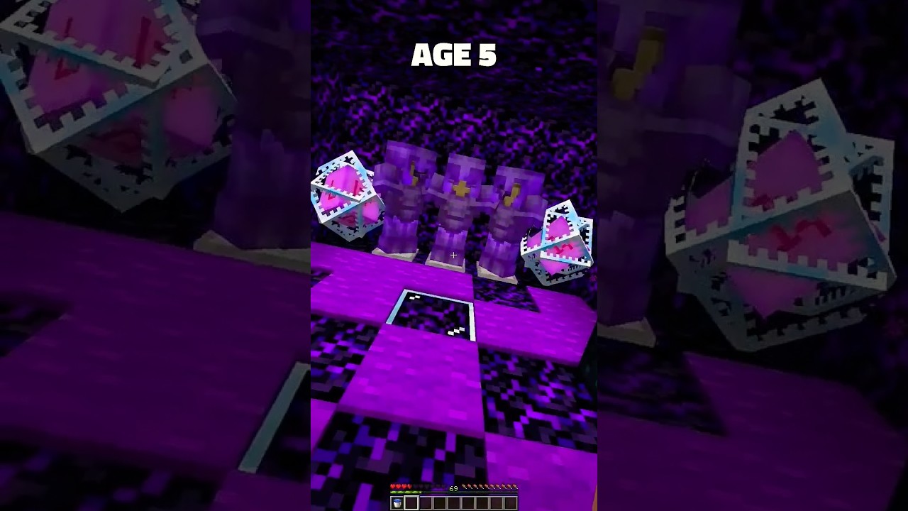 Smallest Bases at Every Age In Minecraft (World's Smallest Violin) #shorts