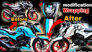 Apache best Wrapping One In India 💥 | dragon 🐉🐲 white and blue 💙 | @romimodifier4277