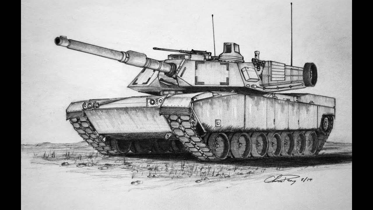 M1 Abrams Tank Drawing