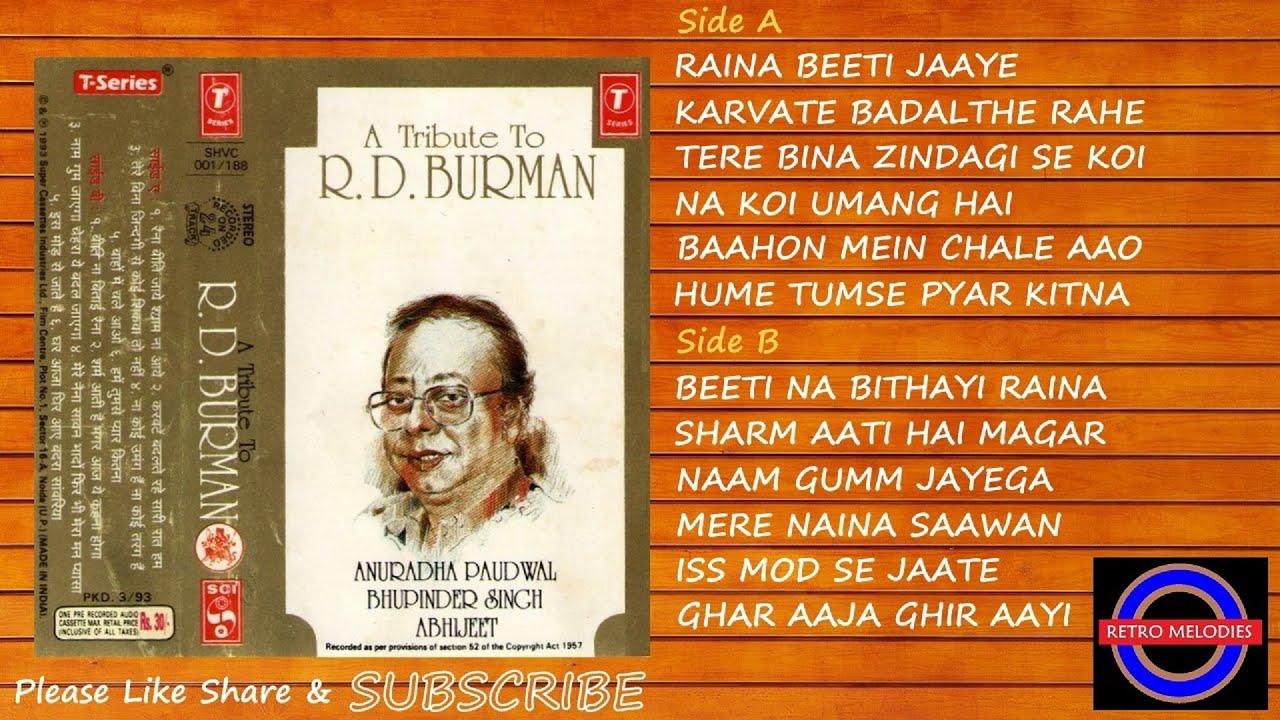 R D BURMAN A TRIBUTE BY ANURADHA PAUDWAL BHUPINDER SINGH  ABHIJEET