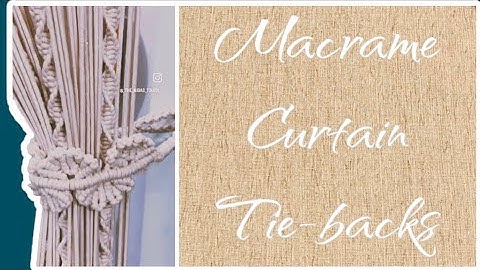 MACRAME CURTAIN TIE-BACKS | Macrame Tutorial || @pamolina79