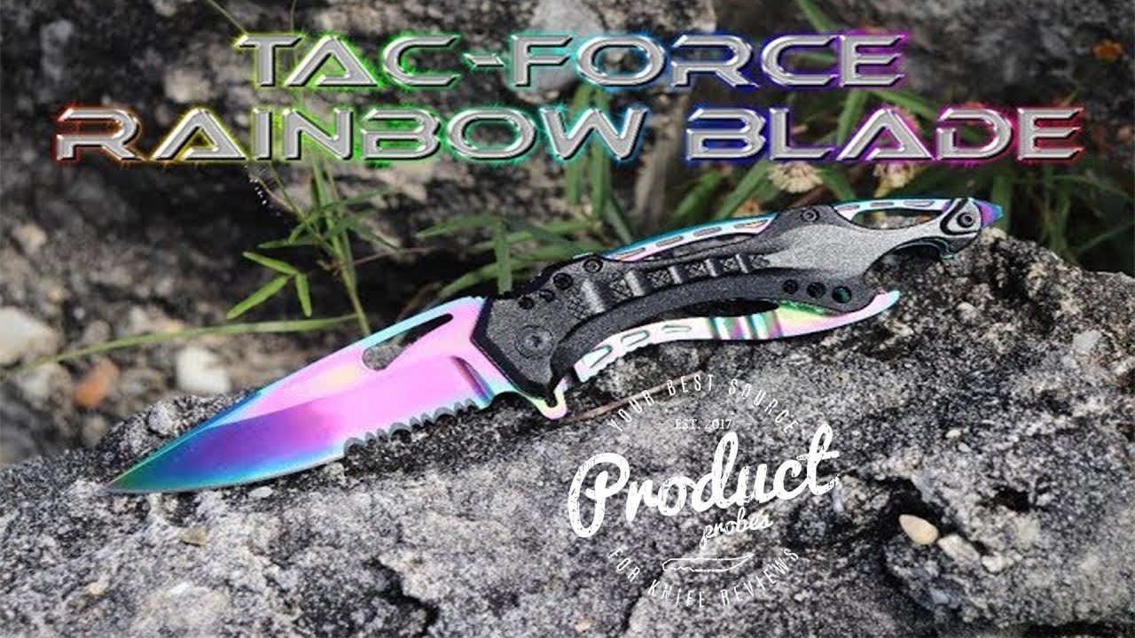 PRECISION BLADE RAINBOW TACTICAL SPRING ASSISTED POCK KNIFE / WITH CLIP