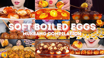 *1 HOUR* SOFT BOILED EGGS MUKBANG *ASMR* COMPILATION |  BIG BITES | EATING SOUNDS Part 2