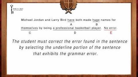 SAT Writing - Identifying Sentence Errors - Easy 1