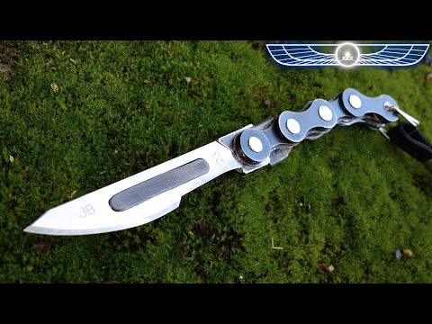 I Turn X-Acto Blade Into Chain Handle Folding Pocket Knife