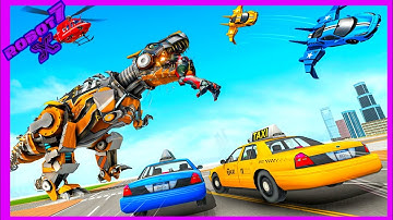 Flying Taxi Robot Car Games Android gameplay