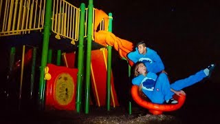 SPENDING THE NIGHT ON A PLAYGROUND! (crazy)