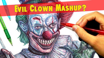 Can You Name ALL The Clowns? - EVIL CLOWN MASHUP Drawing