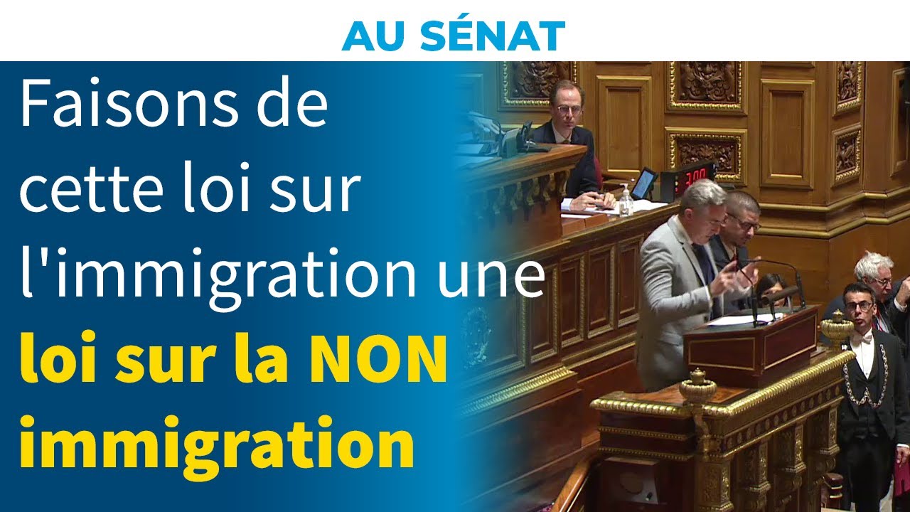 Faisons de cette loi sur l'immigration une loi sur la NON-immigration |  Stéphane Ravier - YouTube