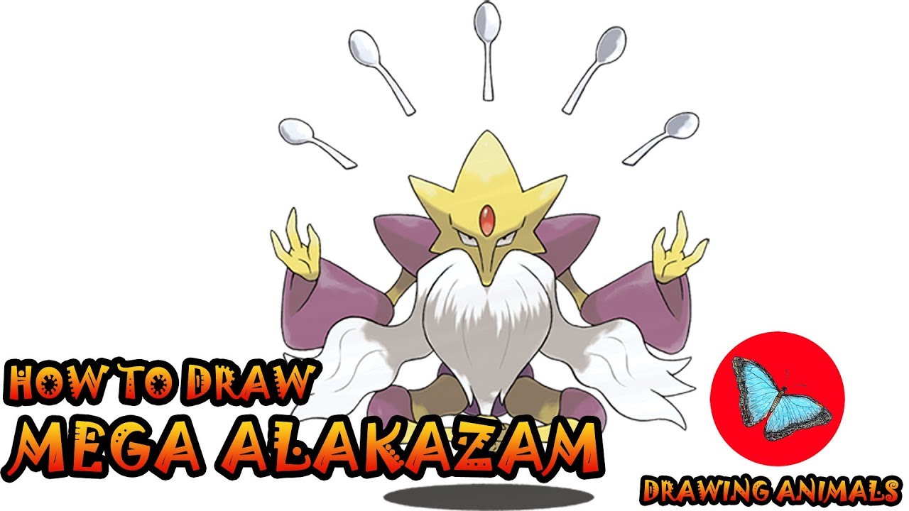 Tutorial de Desenho Mega Alakazam