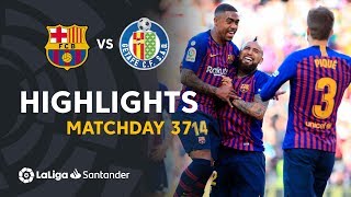 Fc barcelona defeat getafe cf with the goals of arturo vidal and leo
messi. laliga santander 2018/2019 subscribe to official channel ...