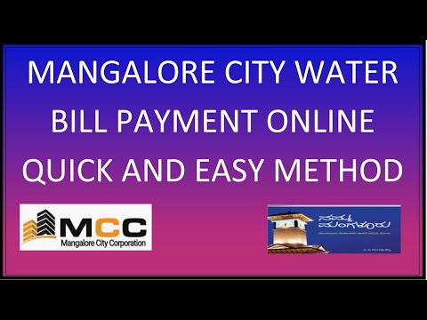 Mangalore City Corporation Water Bill Payment MCC Online Simple Quick Method 2020