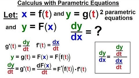 Calculus 2: Parametric Equations (15 of 20) Calculus with Parametric Equations