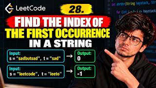 LeetCode 28: Find the Index of the First Occurrence in a String | Java Solution