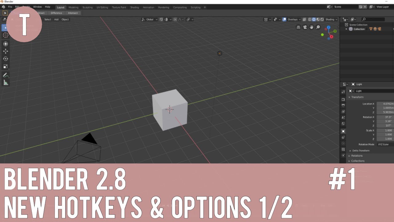 Blender 2.8 - Quick tips - New Hotkeys & Options 1/2 - YouTube