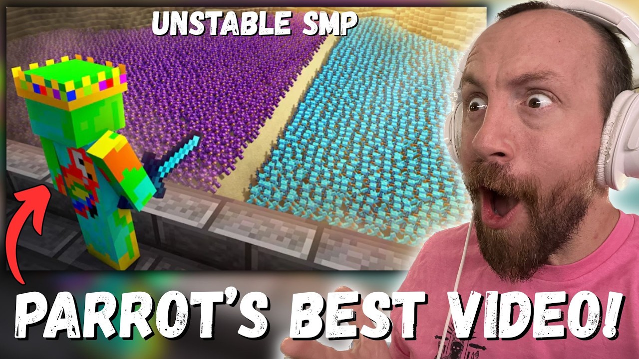 PARROT'S BEST VIDEO!!! Parrot Unstable SMP: Civil War (UNSTABLE SMP REACTION!)