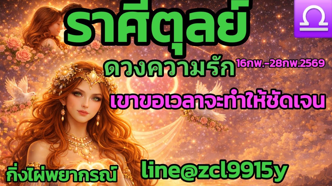  ดวงความรัก🌹ราศีตุลย์♎เขาขอเวลาจะทำให้ชัดเจน🔮16กพ.-28กพ.2569