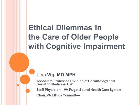 Etiske dilemmaer i plejen af ​​ældre mennesker med kognitiv svækkelse