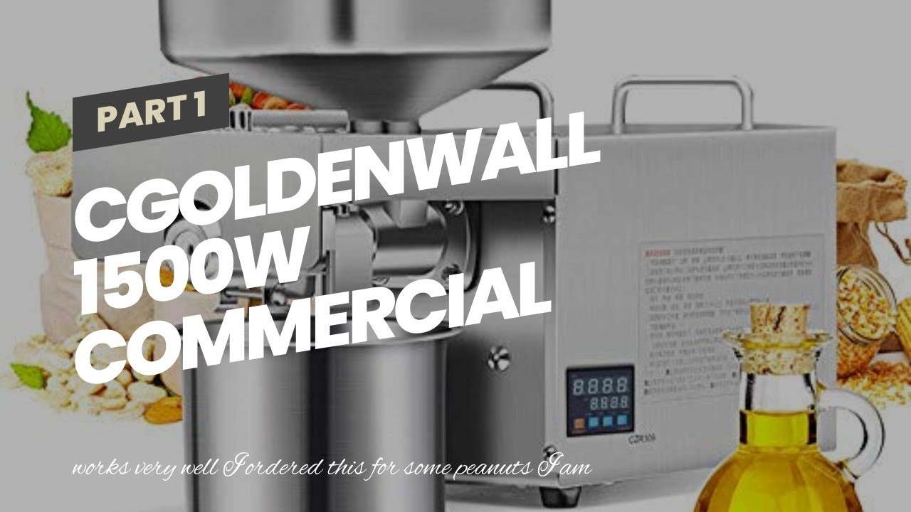 CGOLDENWALL Upgraded Oil Press Machine Automatic Oil Presser Cold Hot Press  with Intelligent Control/LCD Touch Screen/ 6 Levels of Temp, Oil Extractor