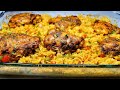 ONE PAN OVEN CHICKEN & RICE| recipe lazy man's meal