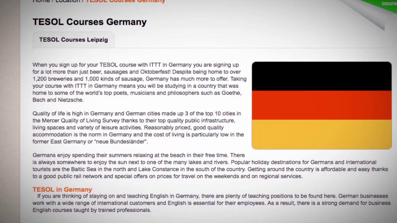 TESOL Course in Germany | Teach & Live abroad! - YouTube