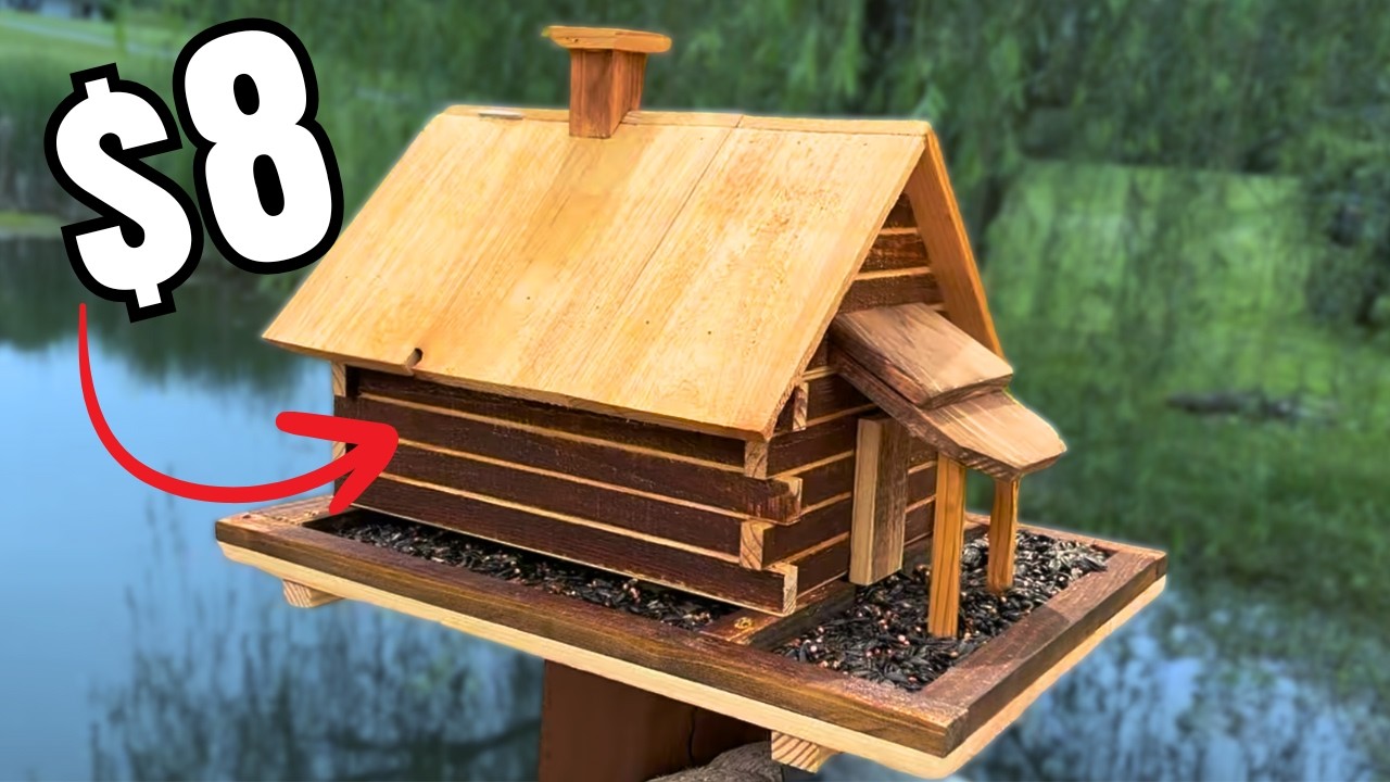 Easy DIY Cabin Bird Feeder Anyone Can Make!