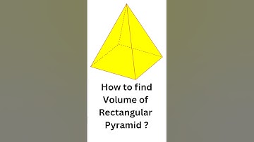 volume of rectangular pyramid |volume of pyramid #shortsmaths #shorts