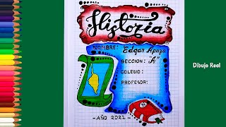 CARATULA DE HISTORIA   márgenes y portadas para cuadernos