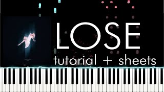 Niki - Lose - Piano Tutorial - Piano Cover - How to Play