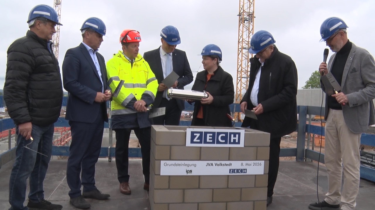 PUNKTum Grundsteinlegung Baustelle Justizvollzugsanstalt Volkstedt