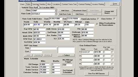 EzTraker Car Rental Reservation Software - Configuration