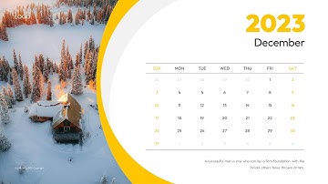 2023 Calendar Slide Template for PowerPoint and Google Slides Free Download