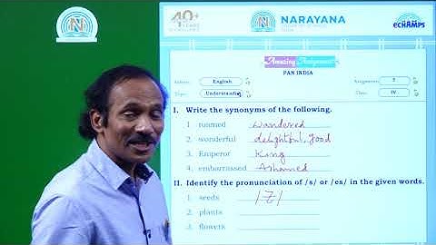 14TH JUL PAN INDIA CLASS IV ENGLISH ASSIGNMENT 7 KEY