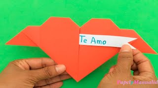 Corazón de papel, como hacer un corazón💗video shorts💗 origami