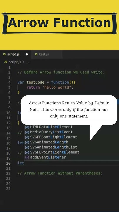 Arrow function in Javascript #javascript #reactjs - YouTube