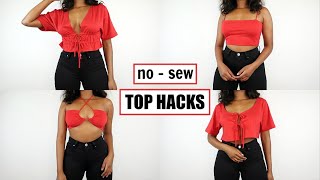 4 No-Sew DIY T-Shirt Hacks | SUPER EASY!