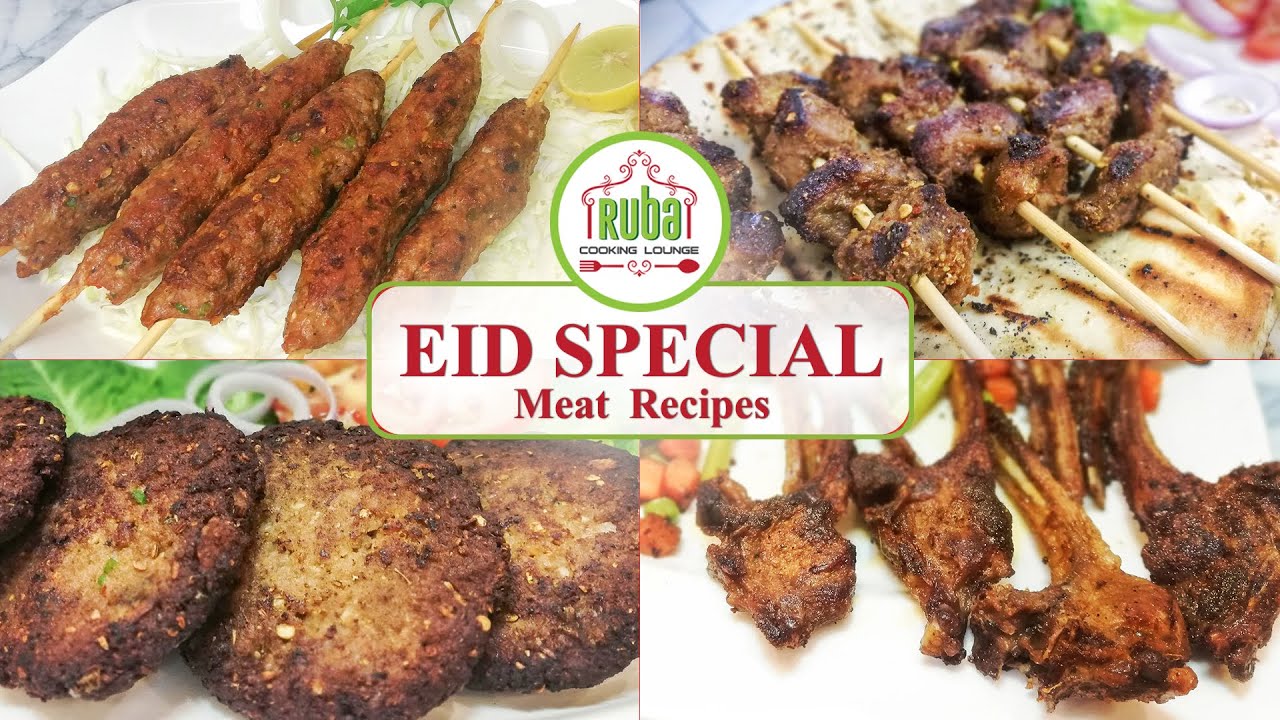 Tikka Boti-Chapli Kabab-Seekh Kabab-Grilled Mutton Chops by Ruba Cooking Lounge-Eid Special Recipes
