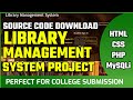 Library management system project in php  html css php mysql  elibrary source code free download