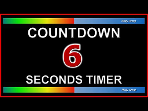 ⏰ 6 Seconds Timer - Countdown Full HD 1080p - Background Relaxing Music