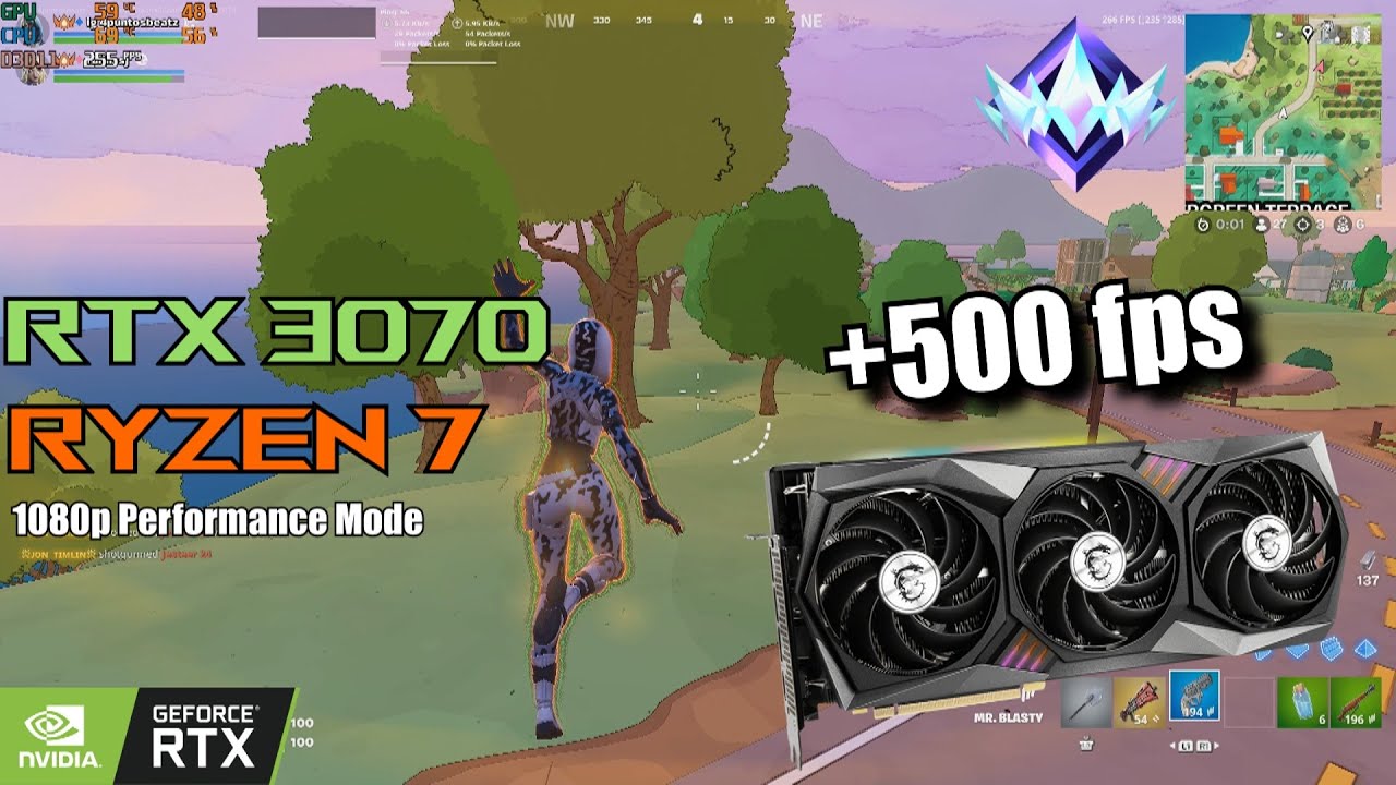 Fortnite FPS Benchmark | RTX 3070 + Ryzen 7 5800XT | Performance