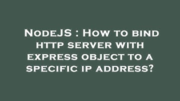 NodeJS : How to bind http server with express object to a specific ip address?